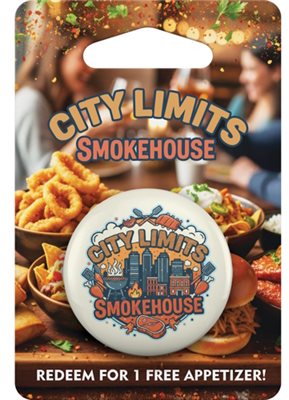 1 x 31mm Button Badge Card