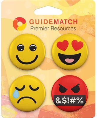 4 x 31mm Button Badge Card