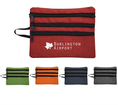 Barrington Heathered Tech Accessory Travel Bag
