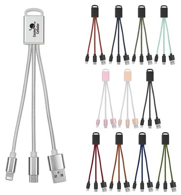 Edenton 3 In 1 Braided Charging Cables