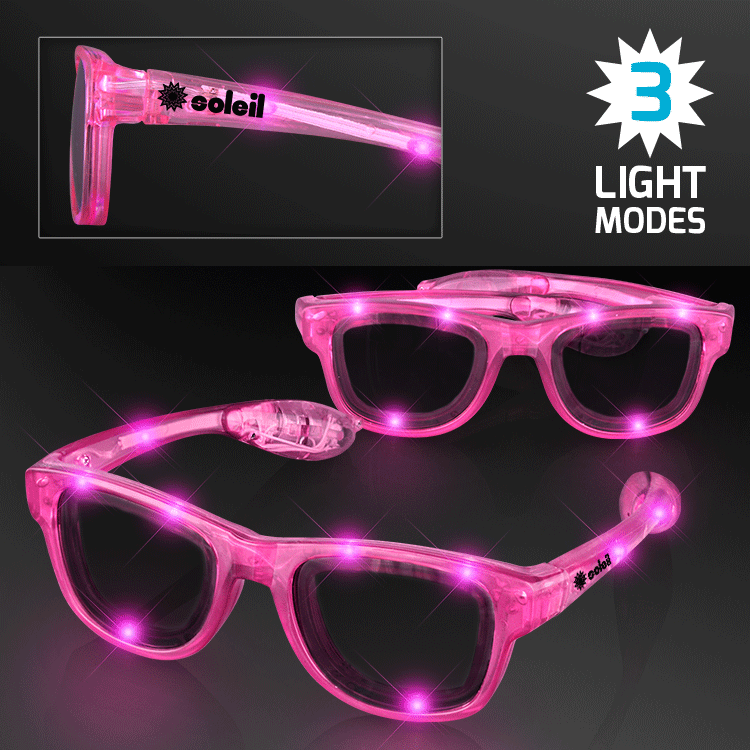 Fun Pink LED Party Glasses