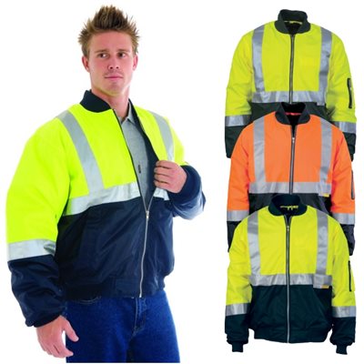 HiVis Two Tone Flying Jacket with Reflective Tape