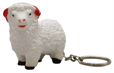 Sheep Stress Shape Keyring