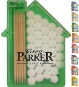 House Translucent Front Mint Dispenser With Toothpicks