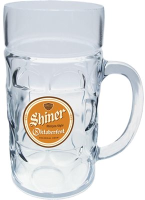 1 Litre Clear Styrene Plastic German Beer Mug