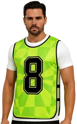 100% Polyester Sublimated Mercerized Training Bib With Strap