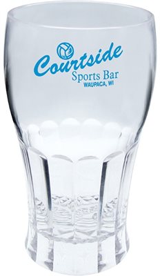 12oz Clear Styrene Plastic Classic Style Soda Fountain Glass