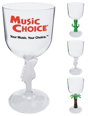 14oz Clear Acrylic Plastic Novelty Stem Goblet