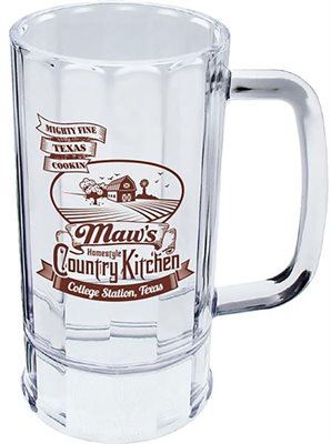 14oz Clear Styrene Plastic Beer Mug