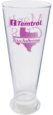 15oz Clear Classic Styrene Plastic Pilsner Beer Glass