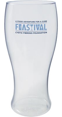 16oz Clear PVC Plastic Pilsner Beer Glass