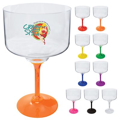 18oz Clear Acrylic Plastic Margarita Glass