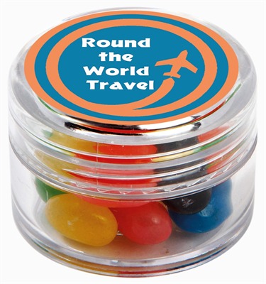 20gm Jelly Beans Mixed Colours Mini Round Plastic Jar