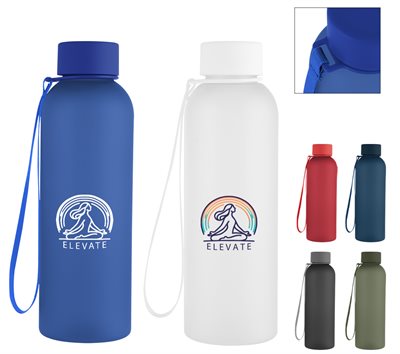 20oz Hawkeye rPET Rubberised Bottle With Carry Strap