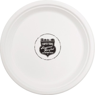 255mm White Compostable Paper Plate