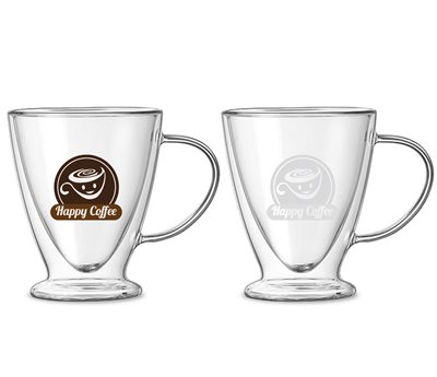 300ml Double Wall V-Shaped Glass