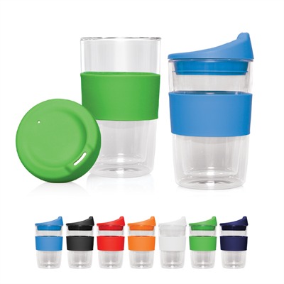 300ml Double Walled Glass Cup 2 Go