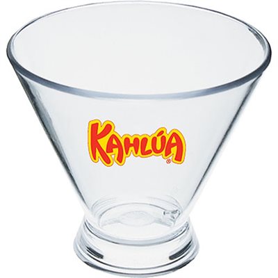 3oz Clear Styrene Plastic Sampler Stemless Martini Glass