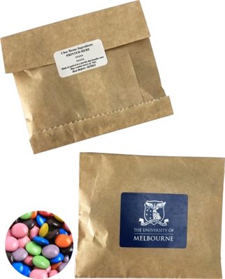 50g Choc Beans In Kraft Paper Bag