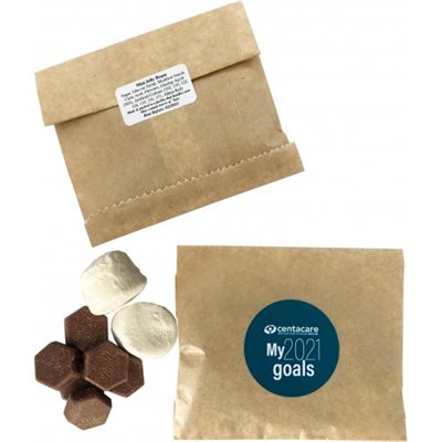 50g Lindt Buttons & Marshmallows In Kraft Paper Bag