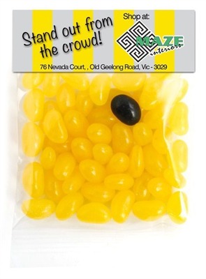 50gm Mini Jelly Beans Corporate Colours Header Bag