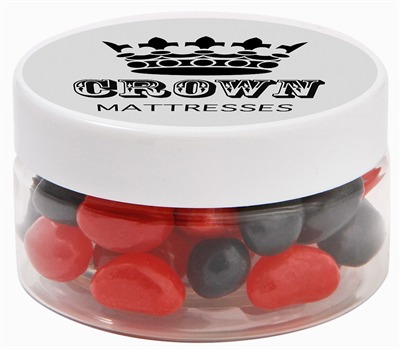 60gm Jelly Beans Corporate Colours Small Round Plastic Jar