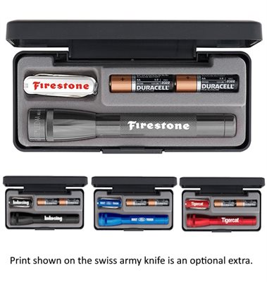 "AA" Mini LED Maglite® & Victorinox® Classic Swiss Army Knife Gift Set