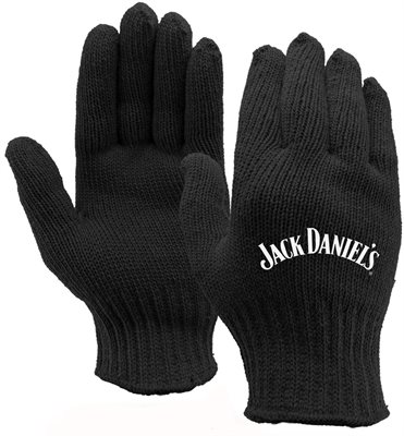 Adult And Kids Black Knit Gloves