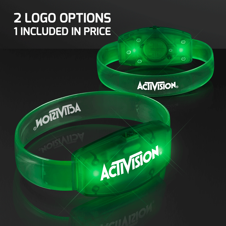 Alpha Green Glow LED Printed Bracelet