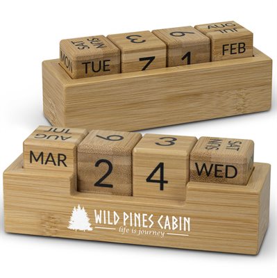 Bamboo Block Desk Calendar