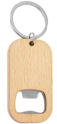 Bamboo Bottle Opener Key Ring