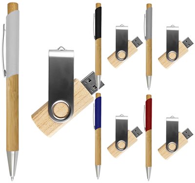 Bamboo Pen & 16GB USB Gift Set