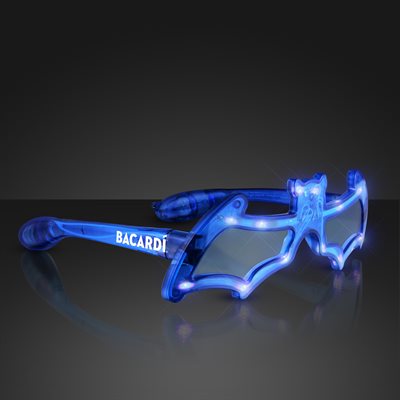 Blue Bat Shaped LED Flashing Glasses