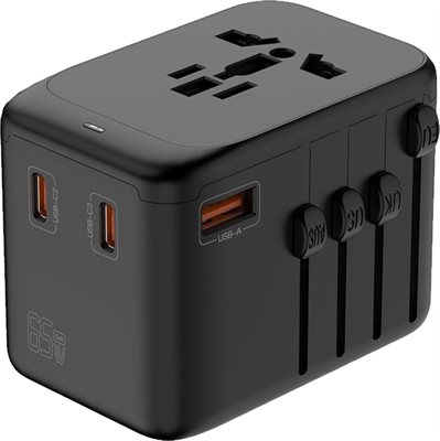 Bolt 65W GaN PD and QC Travel Adaptor