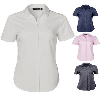 Brenner Ladies Taped Seam Short Sleeve Shirt