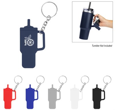 Brew Tumbler Shaped Silicone Key Ring
