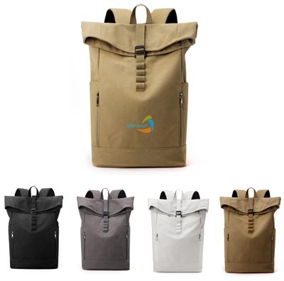 Cavalero Canvas Roll Top Vintage Backpack
