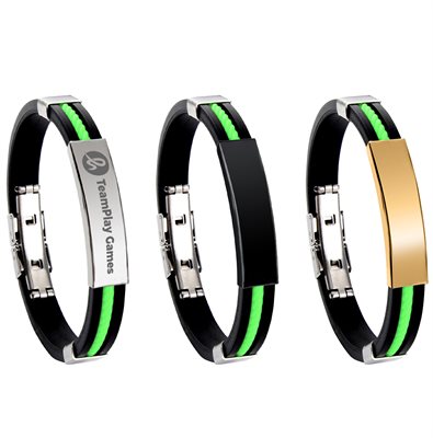 Colourful Polyurethane Bracelet With Lock Clasp