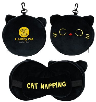 Comfort Pals Cat Pillow With Sleep Mask