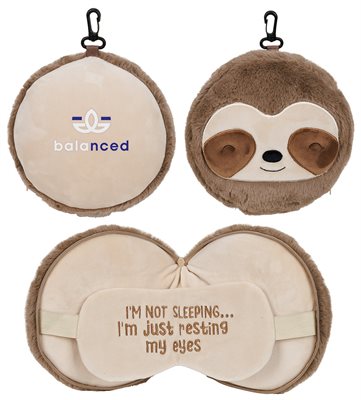 Comfort Pals Sloth Pillow With Sleep Mask