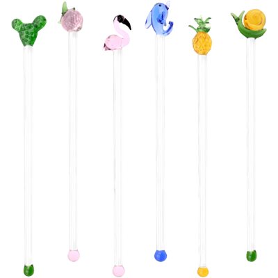 Custom Designed Glass Swizzle Sticks