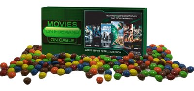 Custom Printed Movie Candy Box Loaded With Chocolate Beans