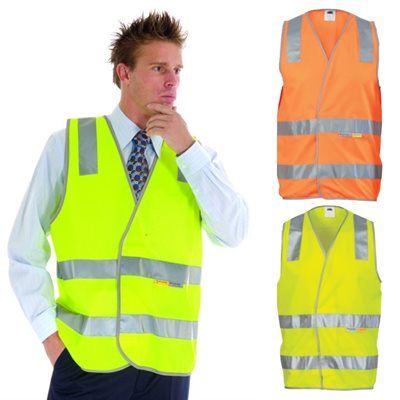 Day And Night Safety Vest with Reflective Tape