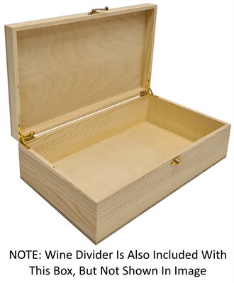 Double Hinged Timber Wine Box