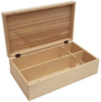 Double Timber Hinged Wine Box With Magnetic Closure