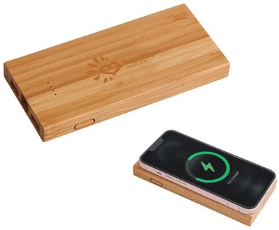 Echo 10000mAh Bamboo Wireless Power Bank