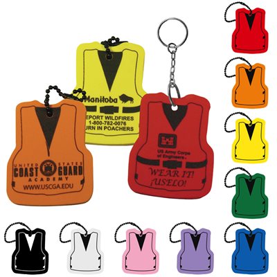 EVA Foam Life Vest Shape Floating Keyring