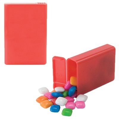 Flip Top Plastic Case Packed With Chiclets Gum