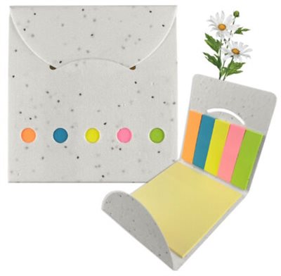 Floral Flair Plantable Sticky Note Pad