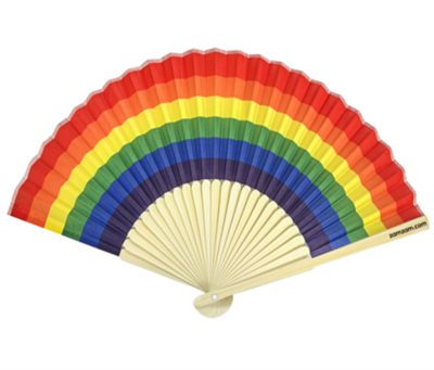 Foldable Rainbow Bamboo Fan